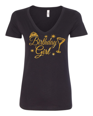 Birthday Girl Gold Glitter