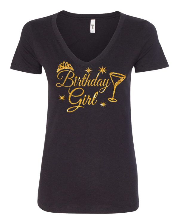 Birthday Girl Gold Glitter
