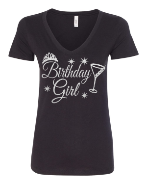 Birthday Girl Silver Glitter