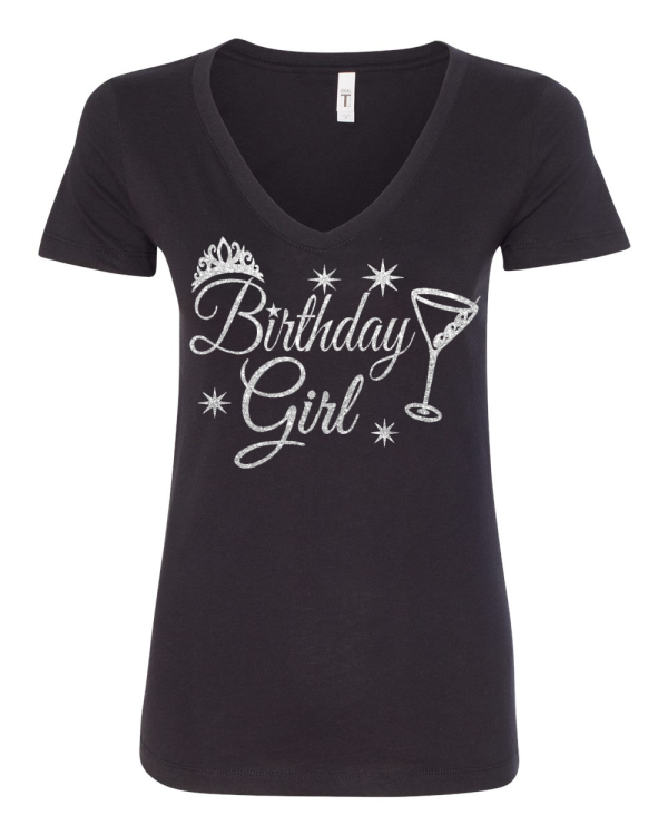 Birthday Girl Silver Glitter