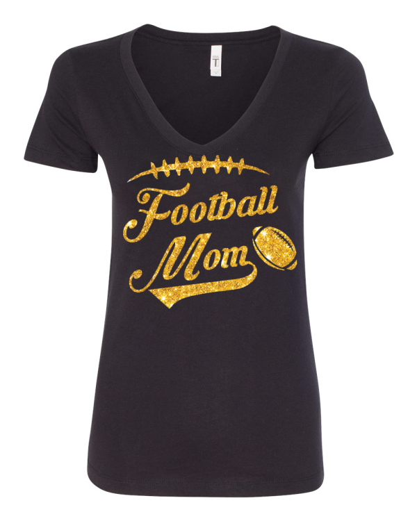 Football Mom Gold Glitter