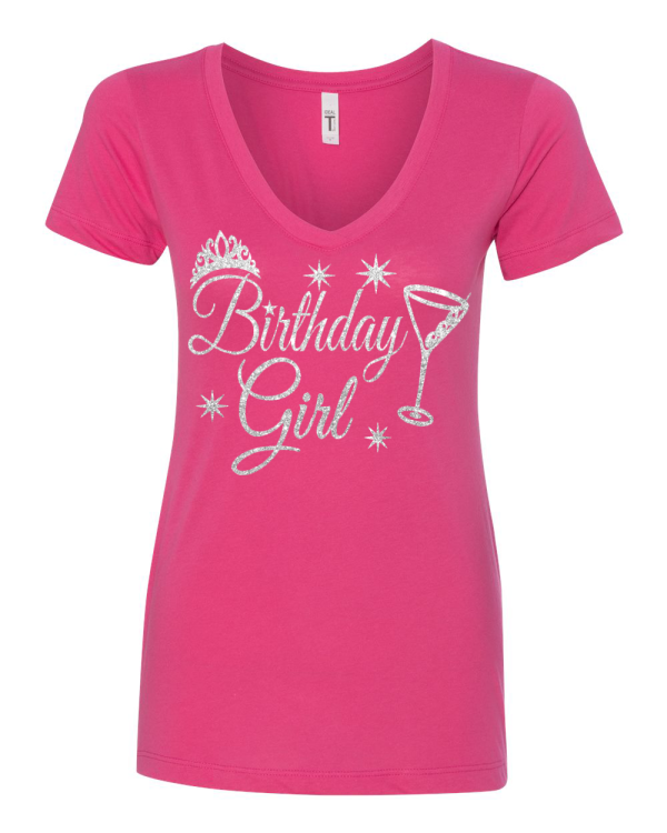 Birthday Girl Silver Glitter