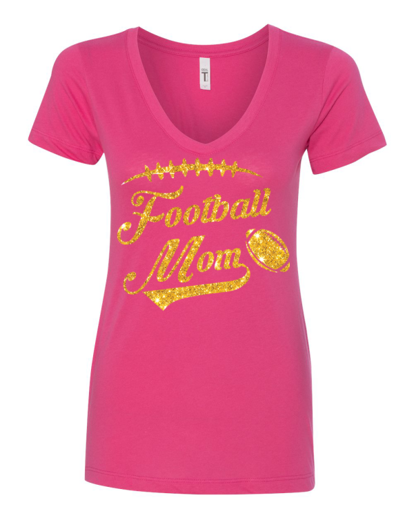 Football Mom Gold Glitter