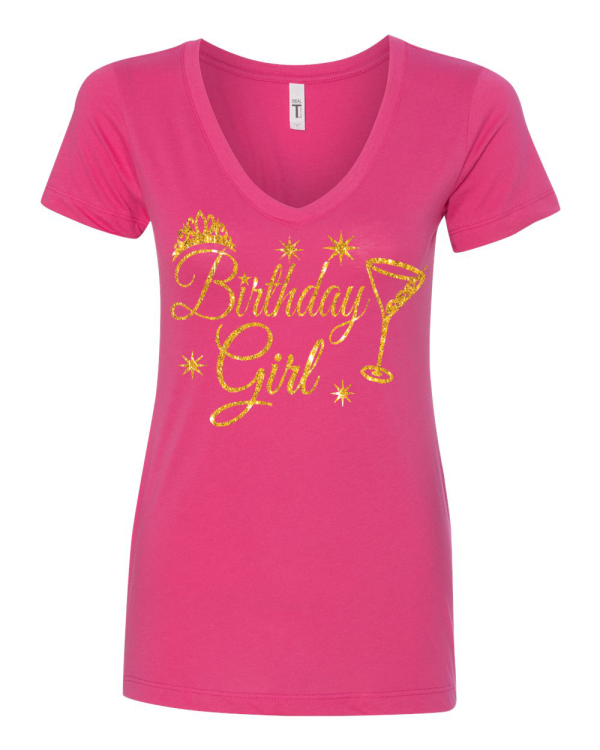 Birthday Girl Gold Glitter