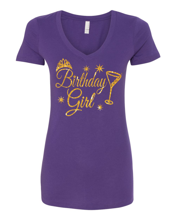 Birthday Girl Gold Glitter