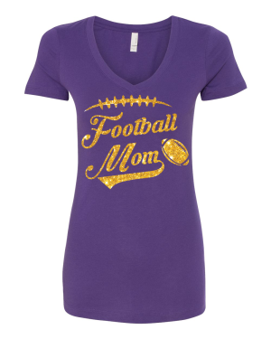 Football Mom Gold Glitter