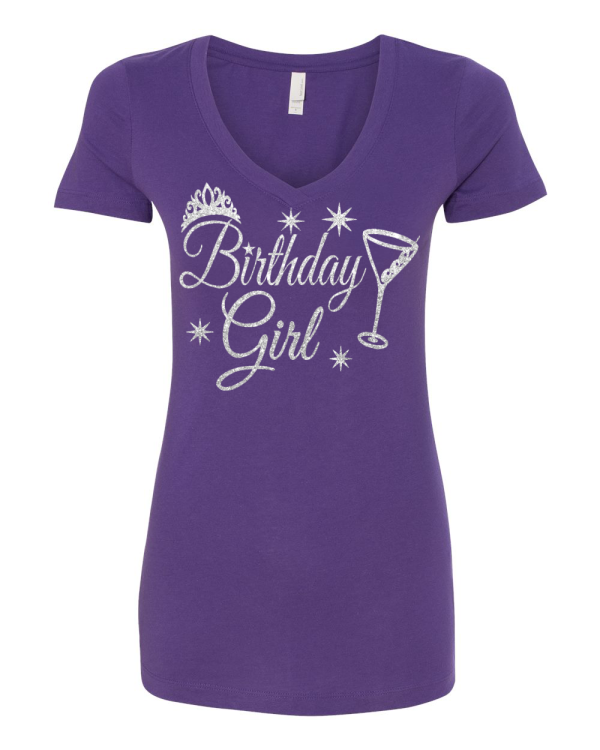 Birthday Girl Silver Glitter