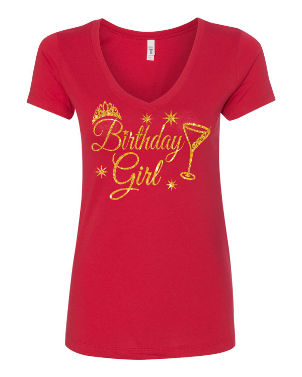 Birthday Girl Gold Glitter