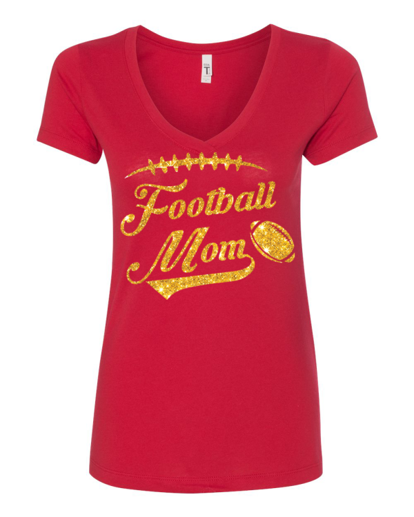 Football Mom Gold Glitter