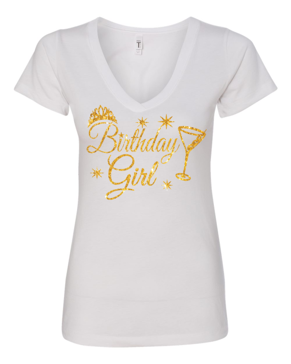 Birthday Girl Gold Glitter