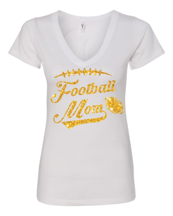 Football Mom Gold Glitter